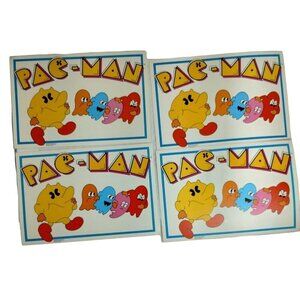 PACMAN PLACEMENTS RARE FOUR (4) VINTAGE 1980s BALLY MIDWAY‎ TWO SIDES ARCADE